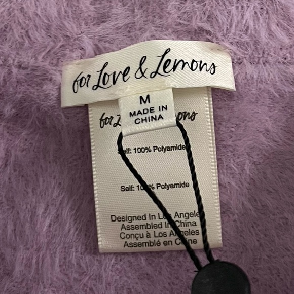 For Love and Lemons • NWT Lilac Lavender Fuzzy Cozy Mini Shorts - Picture 8 of 8